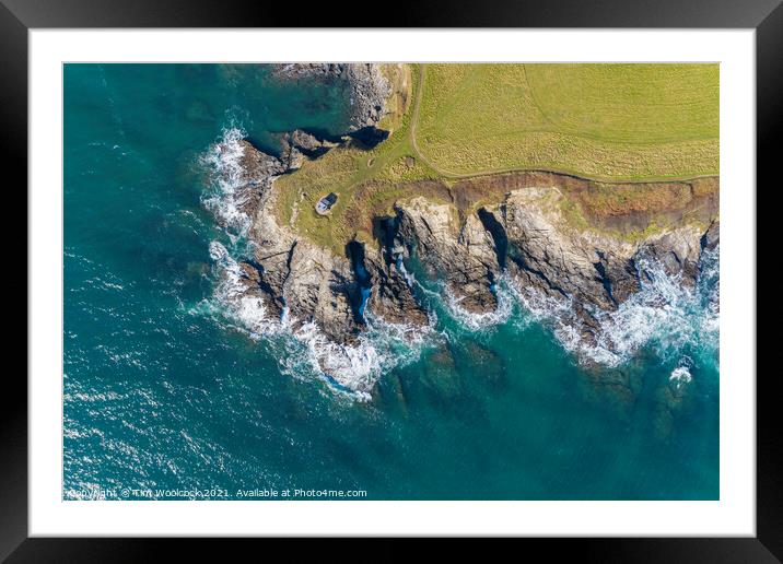Headland near Portscatho, Cornwall Framed Mounted Print by Tim Woolcock