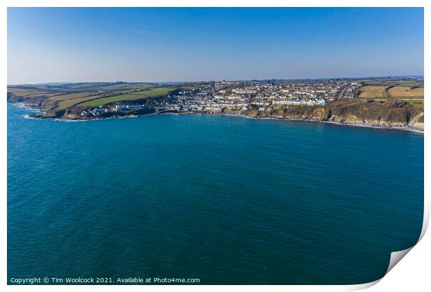 Portscatho taken out to sea Print by Tim Woolcock