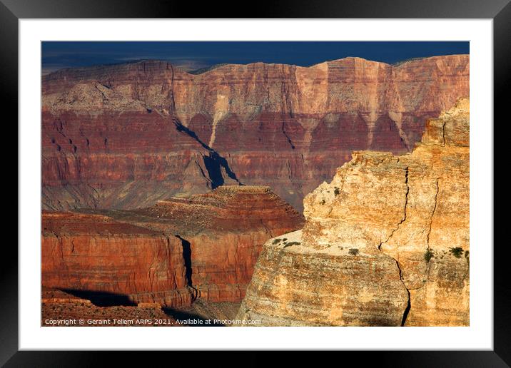 Grand Canyon from north rim, Arizona, USA Framed Mounted Print by Geraint Tellem ARPS