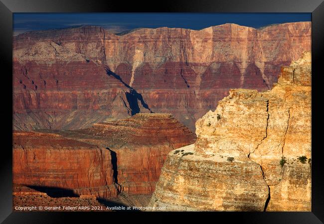 Grand Canyon from north rim, Arizona, USA Framed Print by Geraint Tellem ARPS