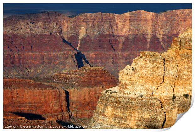 Grand Canyon from north rim, Arizona, USA Print by Geraint Tellem ARPS