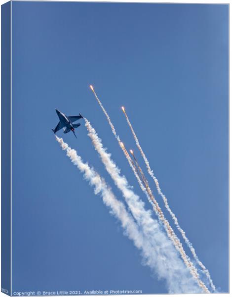 F-16 Flare Canvas Print by Bruce Little