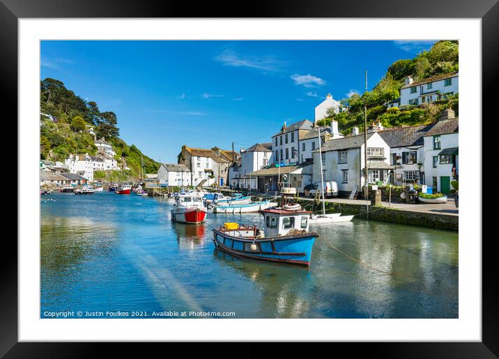 Polperro, South Cornwall Framed Mounted Print by Justin Foulkes