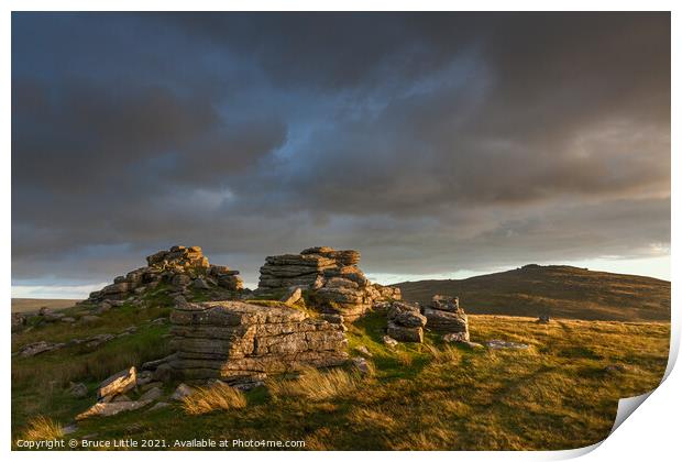 West Mill Tor Print by Bruce Little