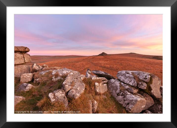 North from Littaford Tor Framed Mounted Print by Bruce Little