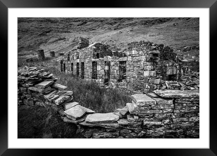 Old quarry at Cwmorthin, Blaenau Ffestiniog Framed Mounted Print by Andrew Kearton