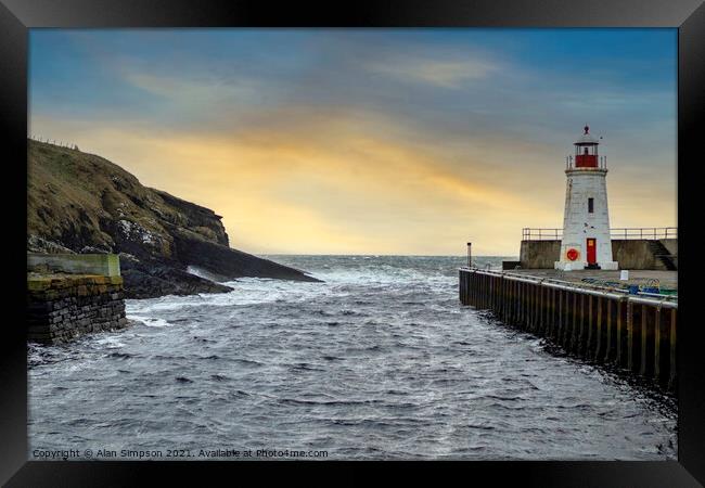 Lybster Lighthouse Framed Print by Alan Simpson