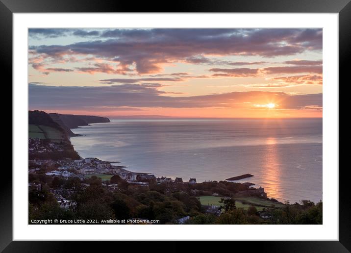 Sidmouth Sunrise Framed Mounted Print by Bruce Little