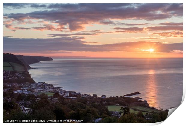 Sidmouth Sunrise Print by Bruce Little