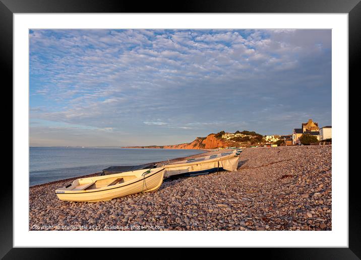 Early Morning at Budleigh Beach Framed Mounted Print by Bruce Little
