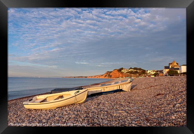 Early Morning at Budleigh Beach Framed Print by Bruce Little