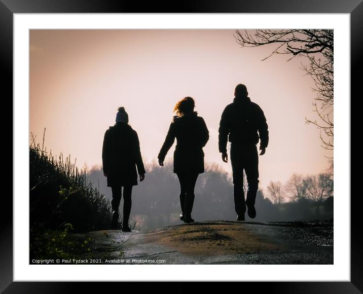Walking out Framed Mounted Print by Paul Tyzack