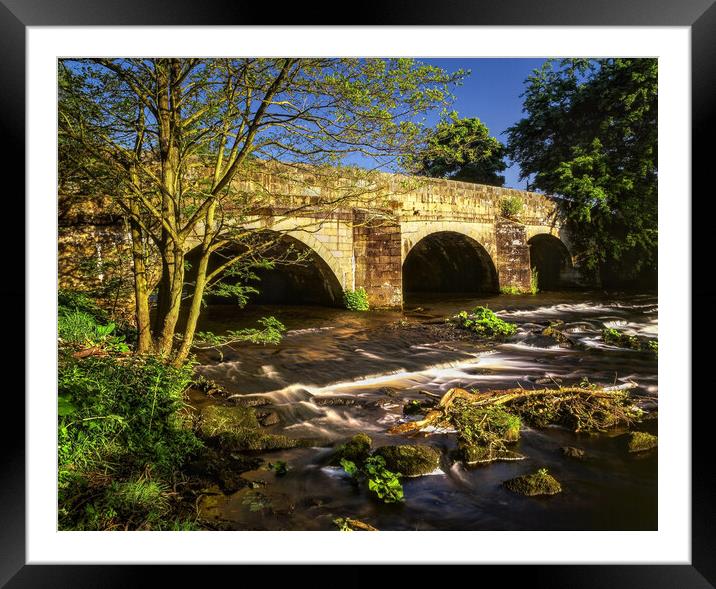  Leadmill Bridge and River Derwent Framed Mounted Print by Darren Galpin