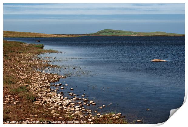 Blue Waters of Loch Gorm, Islay Print by Kasia Design