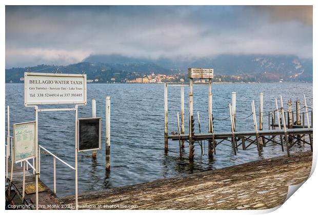 Bellagio, Lake Como Print by Jim Monk