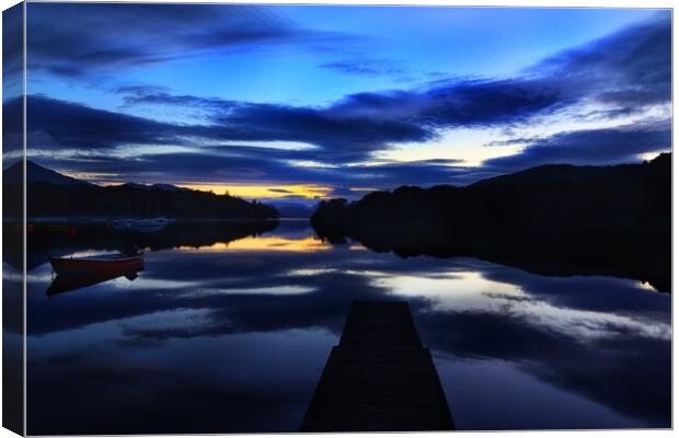 Lake Bank Coniston Water  Canvas Print by Daryn Davies