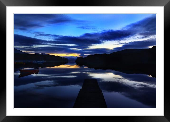 Lake Bank Coniston Water  Framed Mounted Print by Daryn Davies