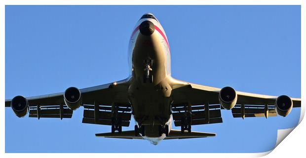 Boeing 747-4F Print by Allan Durward Photography