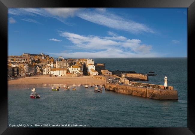 St Ives Harbour, Cornwall Framed Print by Brian Pierce