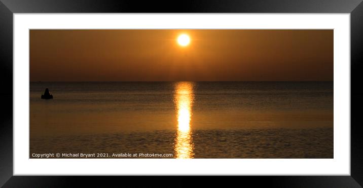 Serenity by the Sea Framed Mounted Print by Michael bryant Tiptopimage