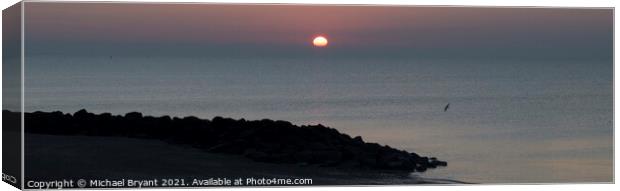 Sunrise clacton on Sea  Canvas Print by Michael bryant Tiptopimage