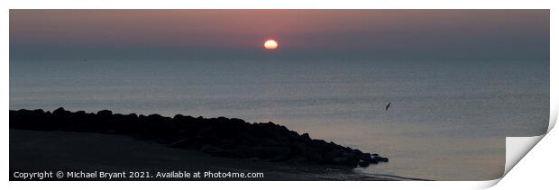 Sunrise clacton on Sea  Print by Michael bryant Tiptopimage