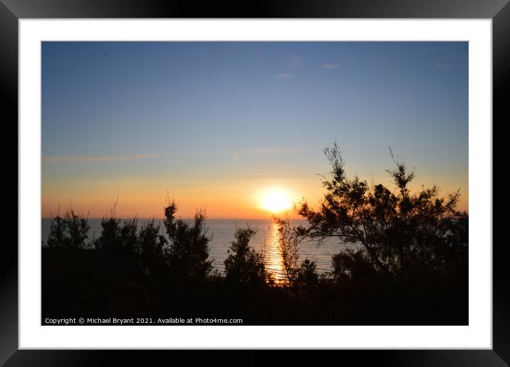 Clacton on Sea,sunrise Framed Mounted Print by Michael bryant Tiptopimage