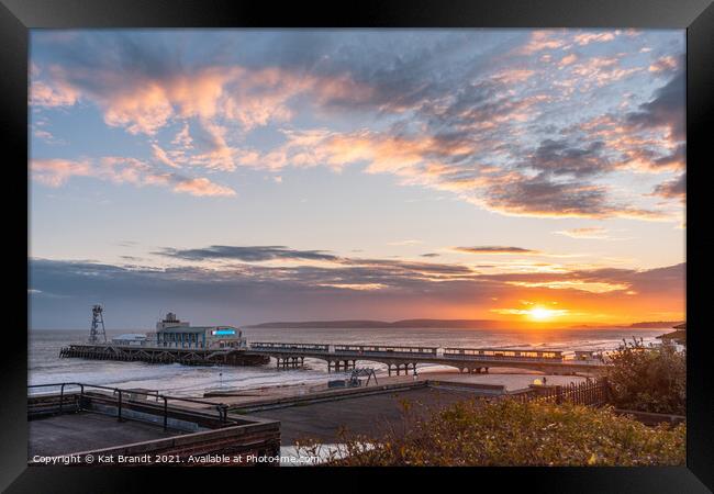 Sunset over Bournemouth Pier Framed Print by KB Photo