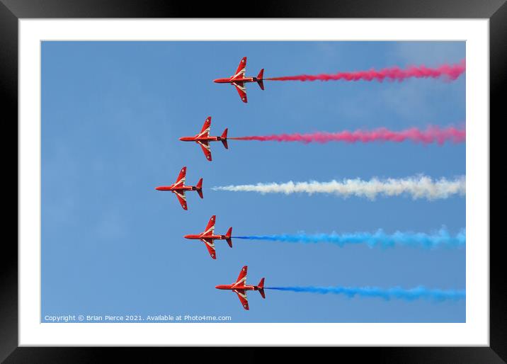 Red Arrows over Falmouth Framed Mounted Print by Brian Pierce