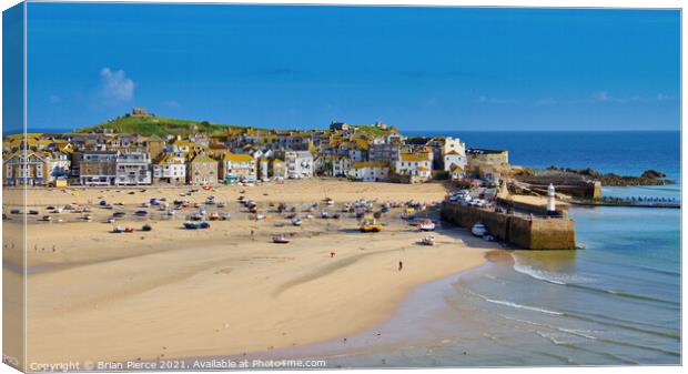 St Ives Harbour, Cornwall  Canvas Print by Brian Pierce