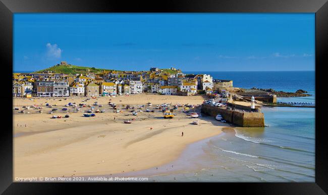 St Ives Harbour, Cornwall  Framed Print by Brian Pierce