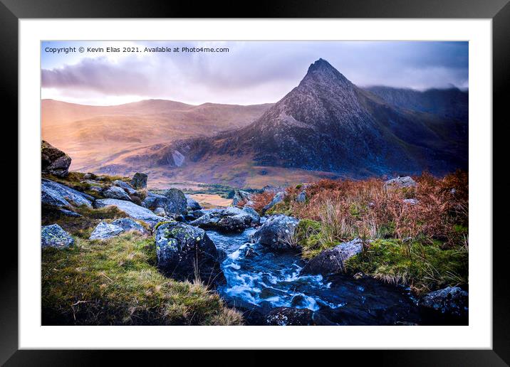 Tryfan Framed Mounted Print by Kevin Elias