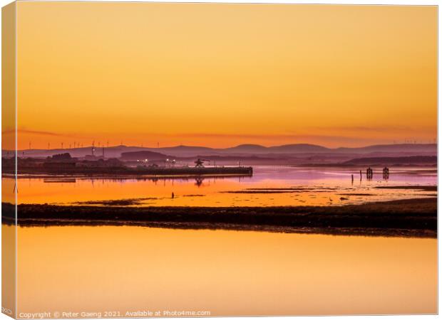 Ardeer harbour sunset - Scotland Canvas Print by Peter Gaeng
