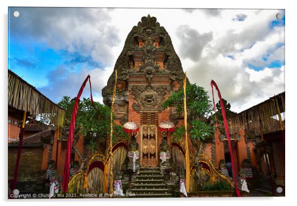 A pura, Balinese Hindu temple, in Bali, Indonesia Acrylic by Chun Ju Wu