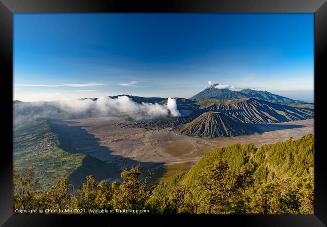 Mount Bromo in Java, the most famous volcano in Indonesia Framed Print by Chun Ju Wu