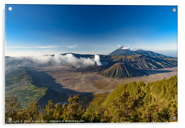 Mount Bromo in Java, the most famous volcano in Indonesia Acrylic by Chun Ju Wu