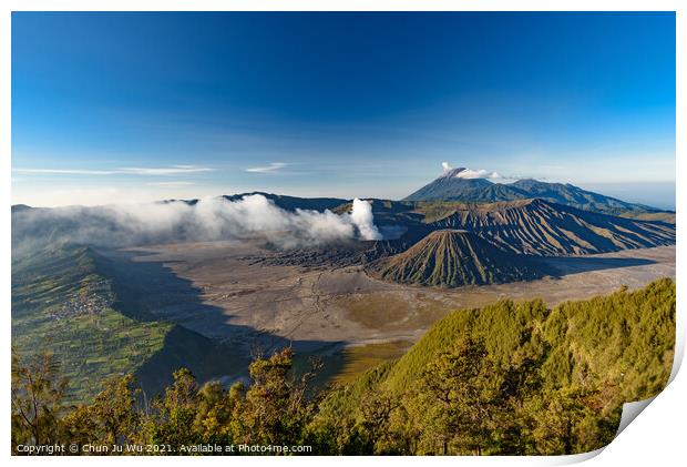 Mount Bromo in Java, the most famous volcano in Indonesia Print by Chun Ju Wu