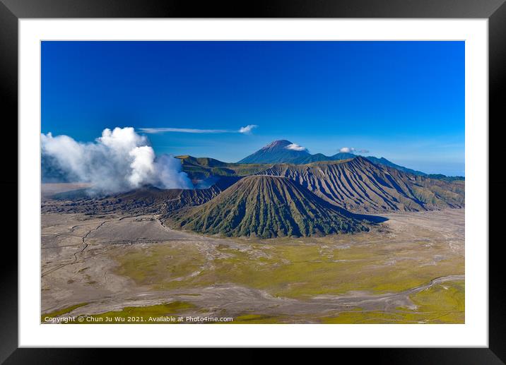 Mount Bromo in Java, the most famous volcano in Indonesia Framed Mounted Print by Chun Ju Wu