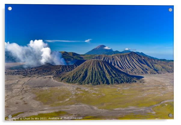 Mount Bromo in Java, the most famous volcano in Indonesia Acrylic by Chun Ju Wu