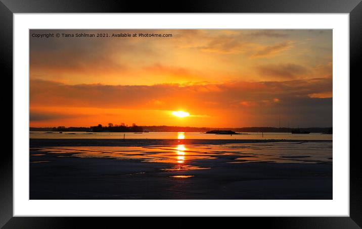 Ice on Fire Framed Mounted Print by Taina Sohlman