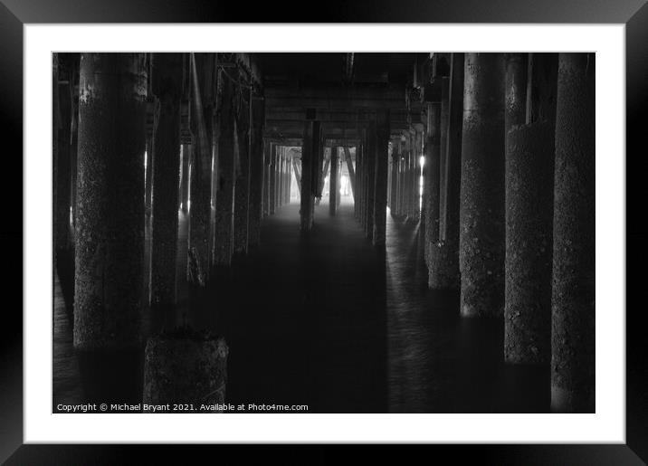 Under clacton pier  Framed Mounted Print by Michael bryant Tiptopimage