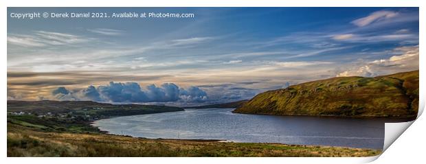 Loch Harport, Skye (panoramic)  Print by Derek Daniel