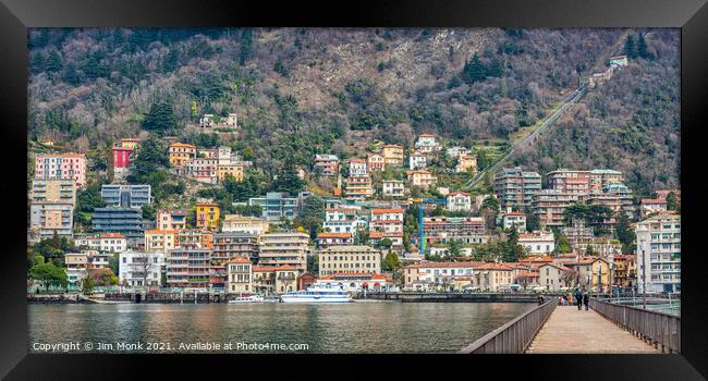 Como city view, Lake Como Framed Print by Jim Monk