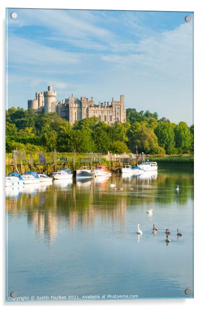 Arundel Castle from the River Arun Acrylic by Justin Foulkes