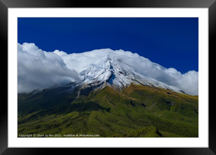 Mount Taranaki in New Plymouth, New Zealand Framed Mounted Print by Chun Ju Wu