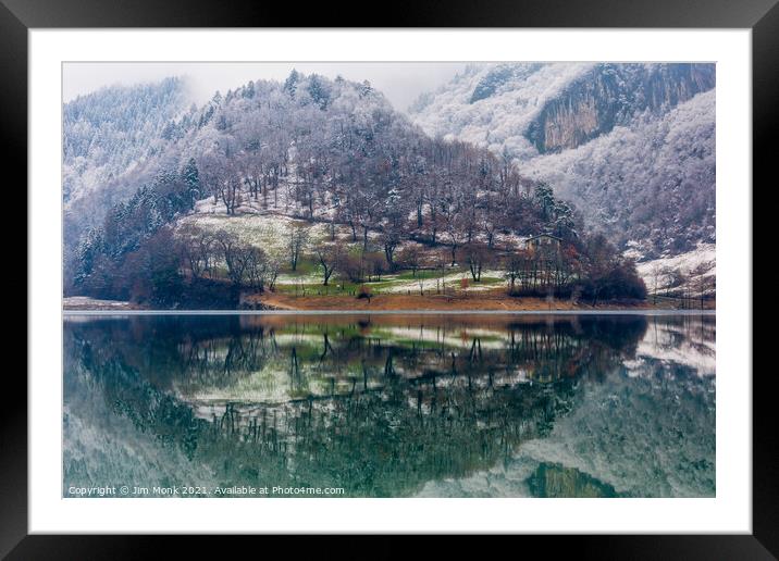 Lago di Tenno, Italy Framed Mounted Print by Jim Monk