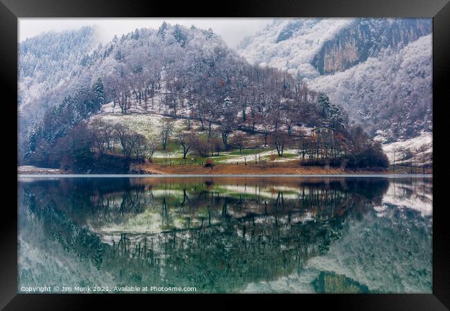 Lago di Tenno, Italy Framed Print by Jim Monk