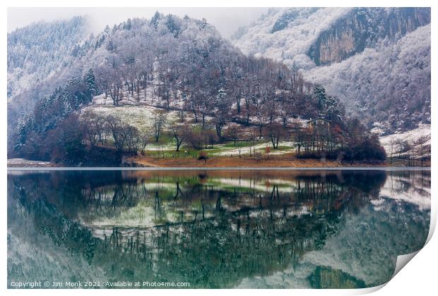 Lago di Tenno, Italy Print by Jim Monk