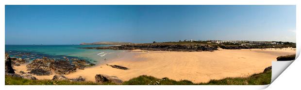 Treyarnon Bay Panorama, Cornwall  Print by Frank Farrell