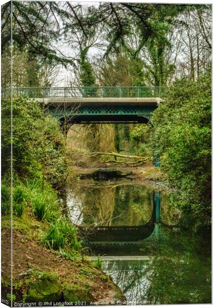 Iron Bridge Sefton Park  Canvas Print by Phil Longfoot